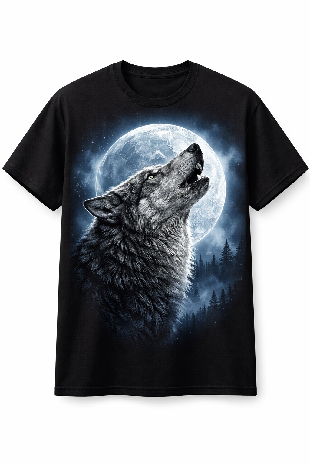 Playera de lobo para hombre